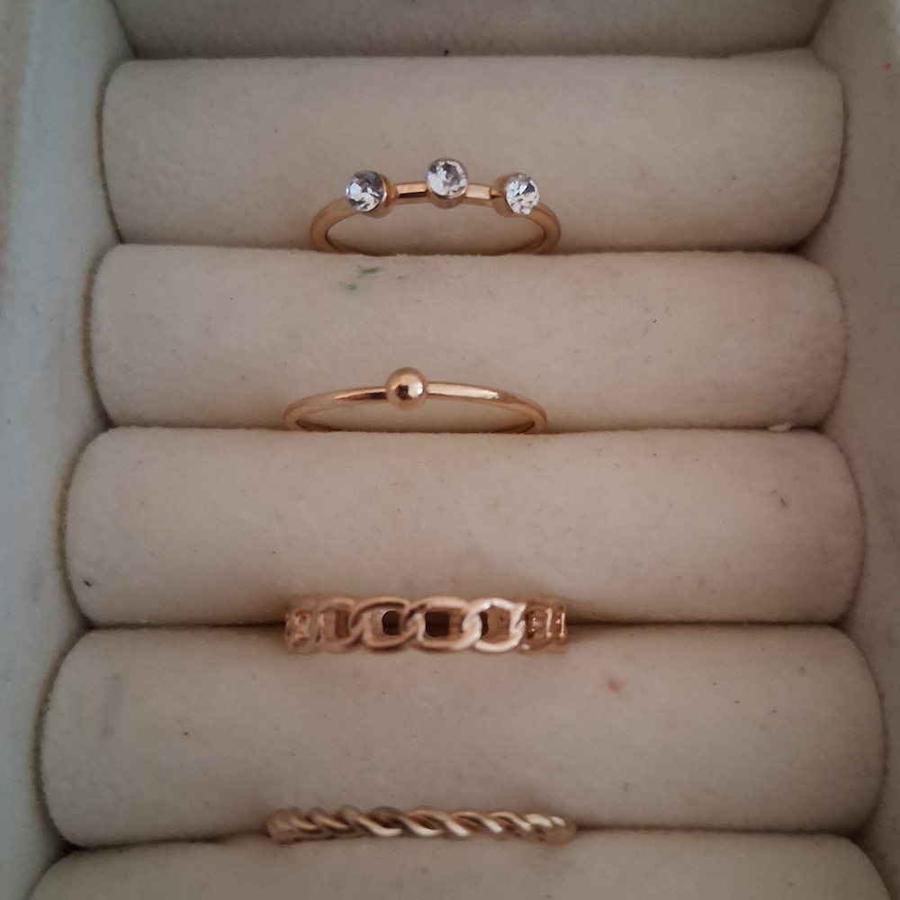 Elegant Gold Ring Set